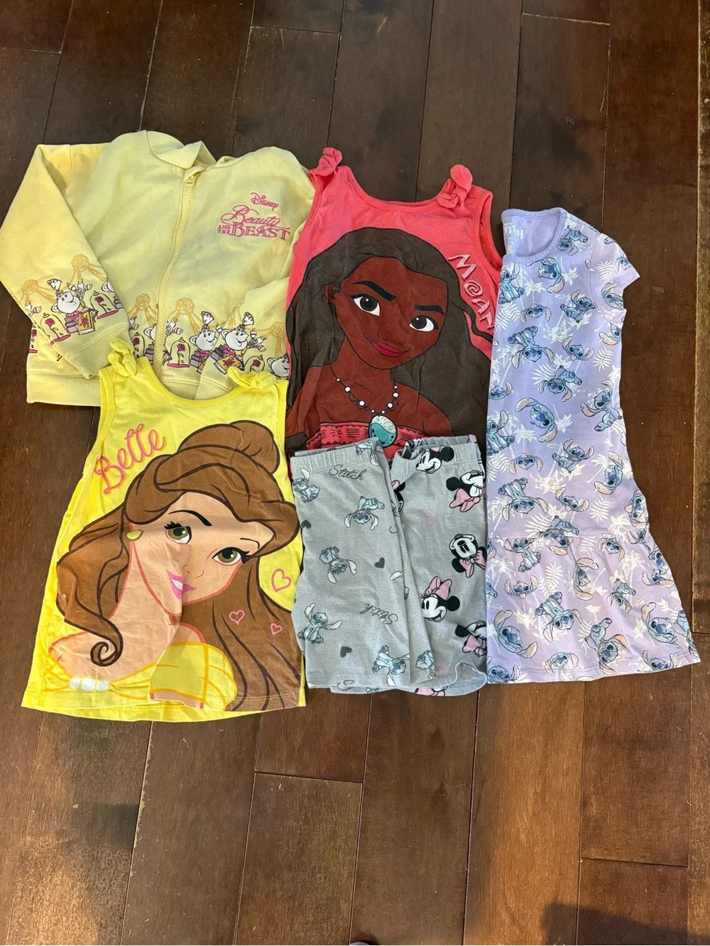 Disney Kids' Princess Dress & Pajama Set - Yellow, Red, Lavender, Gray